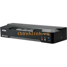 2-Port 4K DisplayPort Dual Display Mini-Matrix Boundless KVM Switch ATEN CM1942