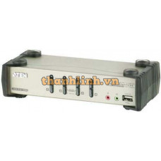 Bộ điều khiển KVM 4P PS/2-USB VGA/Audio KVMP Switch W/OSD Aten CS1734B-AT-E