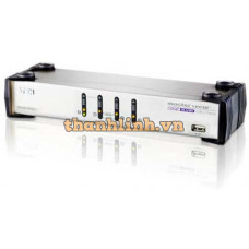 Bộ điều khiển KVM 4-port USB VGA Dual-Display KVMP Switch Aten CS1744C-AT
