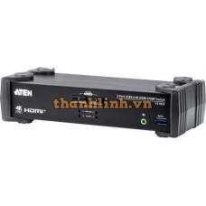 2-Port USB 3.0 4K HDMI KVMP™ Switch with Audio Mixer Mode ATEN CS1822
