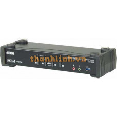 4-Port USB 3.0 4K DisplayPort MST KVMP™ Switch (Cables included) ATEN CS1924M