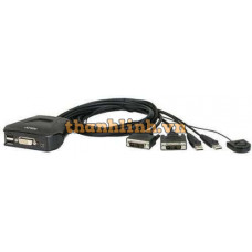 Bộ điều khiển KVM 2-Port USB DVI Cable KVM SW. W/Selector Aten CS22D-AT