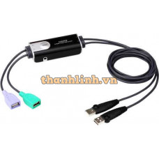 2-Port USB Boundless Cable KM Switch ATEN CS62KM