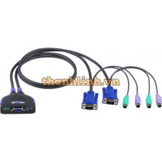 2-Port PS/2 VGA Cable KVM Switch (0.9m) ATEN CS62S