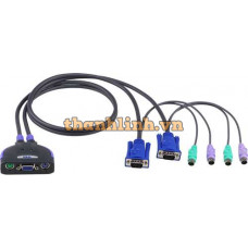 Cáp cho hệ thống KVM 2-Port PS/2 VGA Cable KVM Switch Aten CS62S-AT