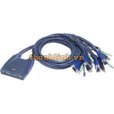 4-Port USB VGA/Audio Cable KVM Switch (0.9m, 1.2m) ATEN CS64US
