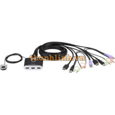 Cáp cho hệ thống KVM 2P USB HDMI /Audio Cable KVM SW/Selector Aten CS692-AT
