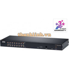 1-Local/Remote Shared Access 16-Port Multi-Interface Cat 5 KVM over IP Switch ATEN KH1516Ai