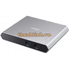 2-Port 4K HDMI USB-C KVM Dock Switch with Power Pass-through ATEN US3310