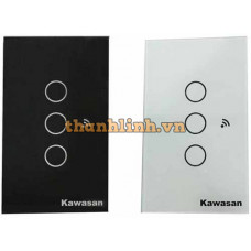 Công tắc cảm ứng hẹn giờ 3 nút KAWA CT3-WIFI(B/W)