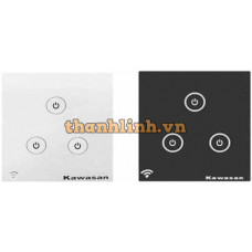 Công tắc cảm ứng hẹn giờ 3 nút KAWA CT3V-WIFI(B/W)