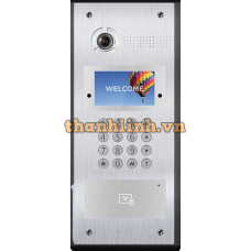 Bản gọi cửa kích thước màn hình 4.3 inc TFT, nút nhấn cơ Bas-IP AA-07B STEINLESS STEEL