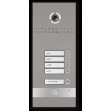 Bản gọi cửa kích thước không có màn hình, nút nhấn cơ 4 nút Bas-IP BI-04FB Silver