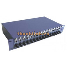 Bộ khung chasis 16 Khe cắm Media Converter loại Card 100BASE, Hỗ trợ 2 nguồn AC/DC Wintop WT-8/16-2A