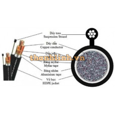 Cáp điện thoại treo ngoài trời 50 đôi SAICOM 50x2x0.5