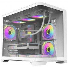 Vỏ case AIGO AQUARIUM ARC1 WHITE (MATX,MÀU TRẮNG,Kính Cong) Case Bể Cá