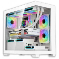 Vỏ case AIGO C218M WHITE ( MATX, Màu Trắng, Case Bể Cá)