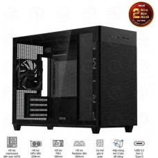 Vỏ case Mini MicroATX ASUS Prime AP201 MESH TG BLACK (Matx / USB C/ Mặt Kính)