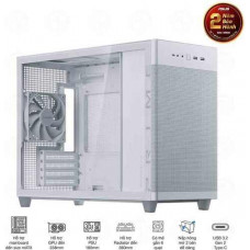 Vỏ case Mini MicroATX ASUS Prime AP201 MESH TG WHITE (Matx / USB C/ Mặt Kính)