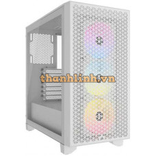 Vỏ máy tính Corsair 3000D RGB Tempered Glass Mid-Tower, White (CC-9011256-WW)