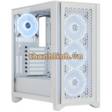 Vỏ máy tính/ Case Corsair iCUE 4000D RGB AIRFLOW QL True White (CC-9011232-WW)
