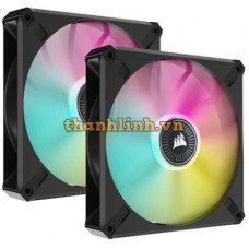 Bộ 2 quạt máy tính 140mm Corsair ML140 RGB ELITE LED kèm Node Core (CO-9050115-WW)