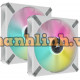 Bộ 2 quạt máy tính 140mm Corsair ML140 Trắng RGB kèm Node Core (CO-9050119-WW)