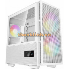 Thùng máy Case Deepcool CH360 Digital WH - Trắng | Kèm sẵn 3 fan ARGB