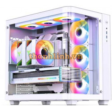 Vỏ case Jonsbo TK-3 White (ATX,Mid Tower,Màu Trắng,Kính Cong) Case Bể Cá