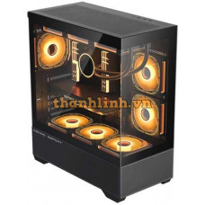 Vỏ case KENOO ESPORT AK400 - Màu Đen (EATX, Case Bể Cá)