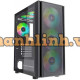 Vỏ case Máy Tính KENOO ESPORT EM700 - 3F MESH BLACK (EATX, Màu Đen, 3 Fan RGB)