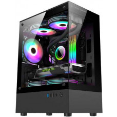 Vỏ case Máy Tính KENOO ESPORT MK100 ( Case Bể Cá, Màu Đen, Matx)