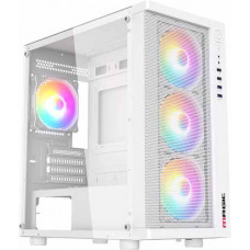 Thùng máy Case Magic GM-01 Mesh - Trắng | Micro ATX, Sẵn 4 fan RGB