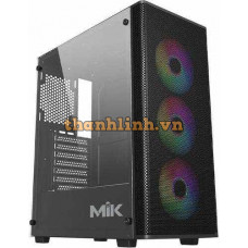 Thùng máy Case MIK Aion Black | Kèm sẵn 3 Fan RGB