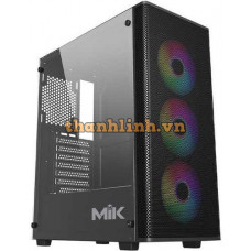 Vỏ case MIK AION BLACK 3FA ( ATX, Màu Đen, 3 Fan ARGB)