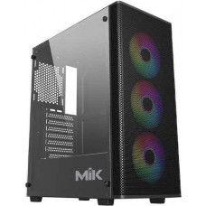 Vỏ case MIK AION BLACK 3FA ( ATX, Màu Đen, 3 Fan ARGB)