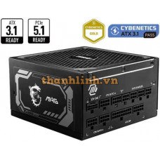 Nguồn máy tính MSI MAG A1250GL - 1250w GOLD ( ATX 3.1, PCIe 5.1, Full Modullar)
