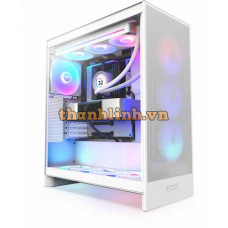 Thùng máy Case NZXT H7 Flow RGB 2024 - White | Kèm sẵn 1 fan F360 RGB Core (CM-H72FW-R1)