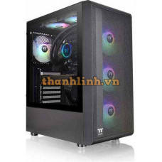 Thùng máy Case Thermaltake S200 TG ARGB Mid Tower Chassis | Đen, sẵn 4 fan ARGB (CA-1X2-00M1WN-00)