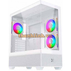 Thùng máy Case Xigmatek Alphard ATX - Trắng | Kèm sẵn 3 fan (EN 43826)