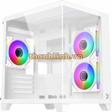 Thùng máy Case Xigmatek Aqua M Nano 3GF - White | Kèm sẵn 3 fan (EN45516)