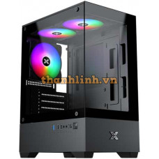 Vỏ case Xigmatek VIEW II 3F Black EN46247 ( Matx, 3 Fan, Case Bể cá)