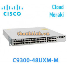 Switch Managed PoE+ Cisco Catalyst C9300-48UXM-M | 48 Ports PoE+ | Modular Uplinks | 490W | Cloud Meraki