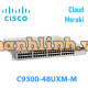 Switch Managed PoE+ Cisco Catalyst C9300-48UXM-M | 48 Ports PoE+ | Modular Uplinks | 490W | Cloud Meraki