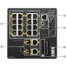 Thiết bị chuyển mạch công nghiệp Cisco IE-2000-16PTC-G-E có 16 FE (4 PoE+), 2 SFP/GE uplinks