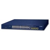 Thiết bị chuyển mạch Planet IPv4/IPv6, 24-Port 10/100/1000T + 4-Port 100/1000X SFP GS-4210-24T4S