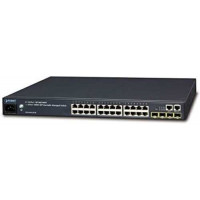 Thiết bị chuyển mạch Planet Layer 3 24-Port 10/100/1000T + 4-Port 1000X SFP Stackable Managed Switch SGS-6340-24T4S