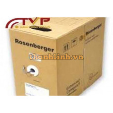 Cáp mạng Rosenberger, UTP Indoor, Cat.6, 4 đôi, CM PVC LAN CABLE, 23 AWG, Solid, màu xanh da trời, 305m CP11-141-12-BL