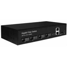 Media Converter Unmanaged Fiber Switch HASIVO F1200-4GX-2GC (Mode B)