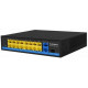 16-Port FE PoE + 2-Port GE Uplink + 1-Port SFP Switch HASIVO S2600P-16F-2G-1S-SE